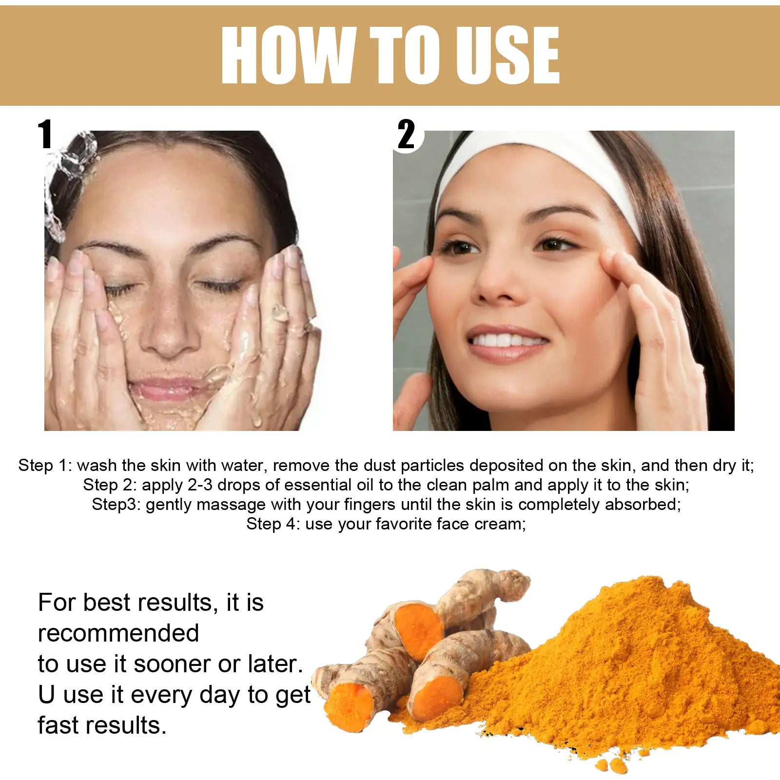 Turmeric Dark Spot Correction, Moisturizing, And Repairing Skin Tone Serum